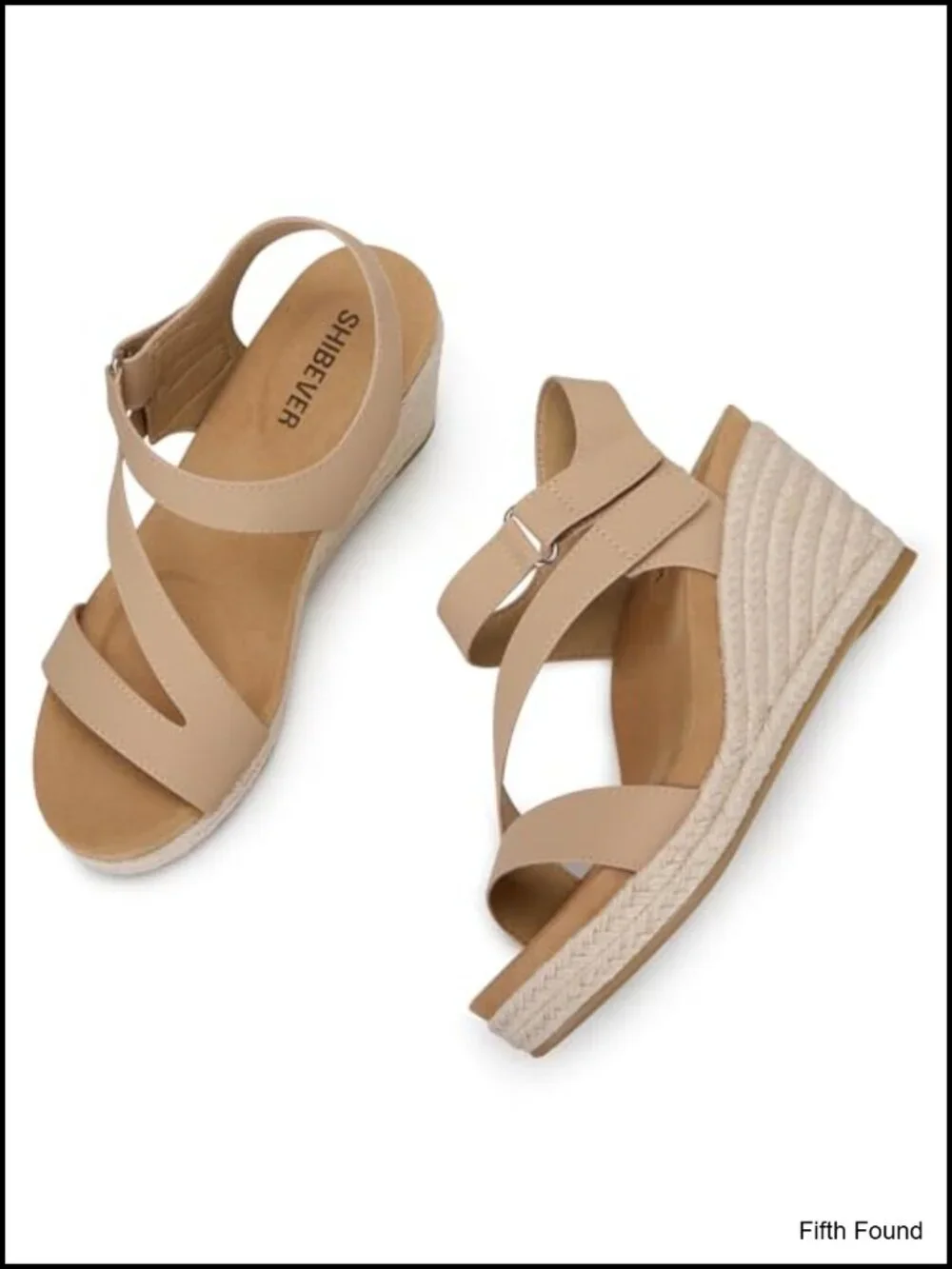 Wedge Sandals with Arch Support - Cushioned Espadrille Platform Ankle Strap
